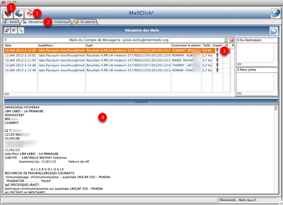LA RECEPTION DES DOCUMENTS